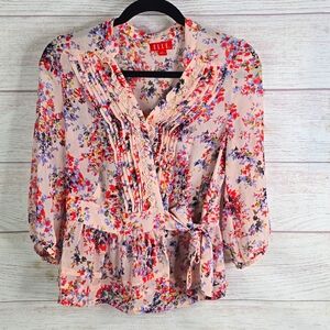Elle Floral Top Sz Small